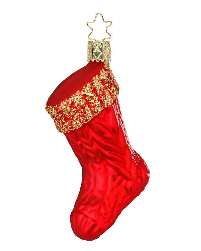 Kerstgebreide sok, 10 cm