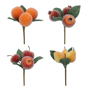 Beaded Fruit Pick, 4as