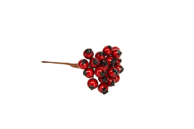 Red Holly Berry Bunch - 8cm