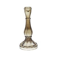 Amber glass candlestick L