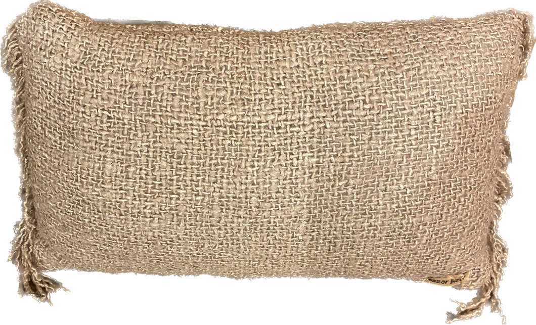 Coussin rectangle beige