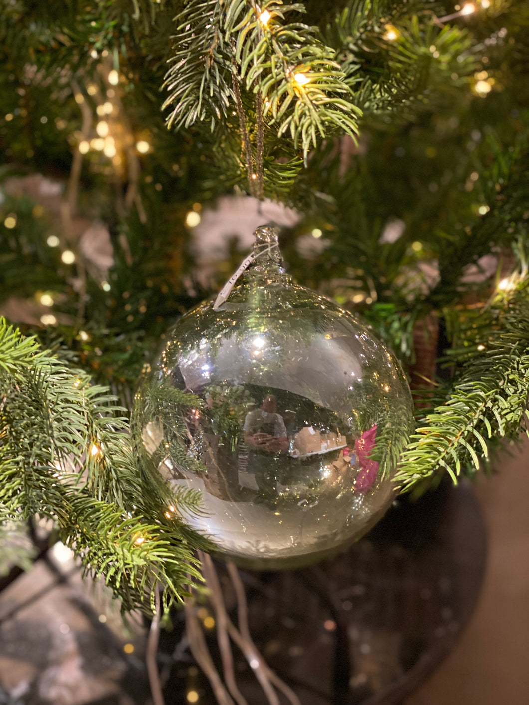 Boule de Noël en verre transparent